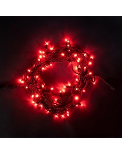Гирлянда Нить 10м Красная 220В, LED, Провод Черный Каучук, IP65 Laitcom