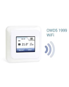 Сенсорный программируемый терморегулятор OWD5 1999 RU с двумя датчиками и управлением через Wi Fi Бе Oj electronics