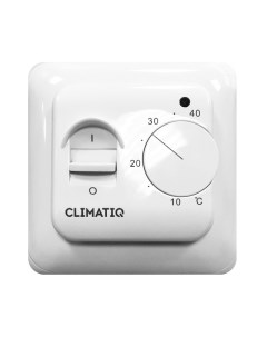 Механический терморегулятор белый Терморегуляторы IQWatt BT white Climatiq