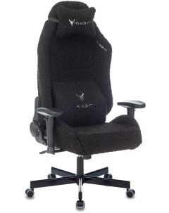 Кресло игровое T1 черный экомех с подголов крестовина металл BLACK Knight