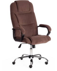 Кресло хром 22 флок коричневый Tetchair
