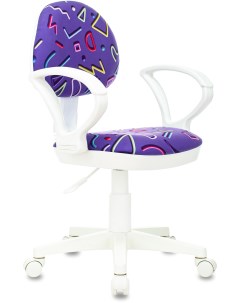 Кресло детское KD 3 WH ARM фиолетовый Sticks 08 крестовина пластик пластик белый Бюрократ