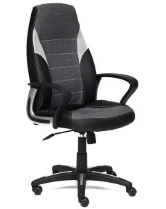 Кресло кож/зам/ткань, черный/серый/серый, 36-6/207/14 Tetchair