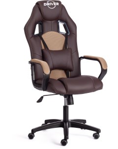 Кресло (22) кож/зам/ткань, коричневый/бронза, 36-36/TW-21 Tetchair