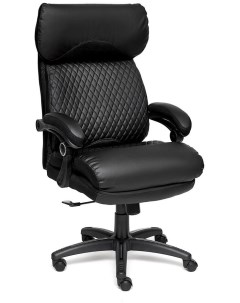 Кресло кож/зам/ткань, черный/черный стеганный/черный, 36-6/36-6/11 Tetchair