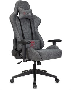 Кресло игровое серый 3C1 с подголов крестов пластик черный NEO GREY Zombie
