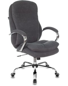 Кресло руководителя T 9950SL Fabric серый Alfa 44 крестовина металл хром Бюрократ