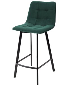 Полубарный стул зеленый 19 велюр черный каркас H 66cm 2 шт М-city