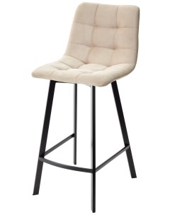 Полубарный стул 5 велюр черный каркас H 66cm 2 шт М-city