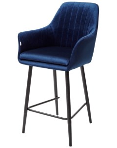 Полубарный стул Синий велюр H 65cm 2 шт М-city