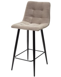 Полубарный стул латте 25 велюр черный каркас H 66cm М-city