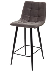 Полубарный стул графит 14 велюр черный каркас H 66cm 2 шт М-city