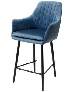 Полубарный стул Пепельно синий велюр H 65cm 2 шт М-city