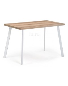 Стол Тринити Лофт 120 25 мм белый матовый / дуб делано светлый 489655 Notta