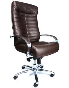 Компьютерное кресло для руководителя экокожа коричневый Everprof
