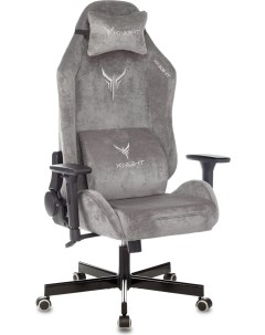 Кресло игровое N1 Fabric серый Light 19 с подголов крестовина металл Knight