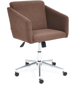 Кресло хром коричневый (флок) Tetchair