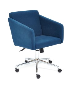 Кресло хром синий (флок) Tetchair