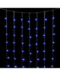Гирлянда Занавес Облегченный x м Синий 220В, LED, Провод Прозрачный ПВХ, IP54 Laitcom