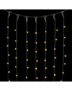 Гирлянда Занавес x 3 м Тепло-Белый 220В, LED, Провод Черный Каучук, IP65 Laitcom