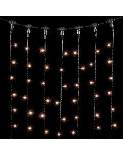 Гирлянда Занавес x 3 м Экстра Тепло-Белый 220В, LED, Провод Черный ПВХ, IP54 Laitcom