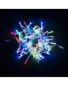 Гирлянда Нить с Колпачком 10м Разноцветная Мерцанием Белого Диода 24В, LED, Провод Прозрачный ПВХ, IP65 Laitcom