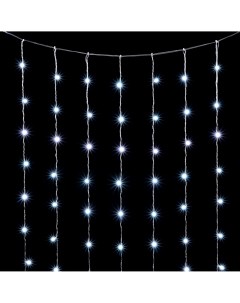 Гирлянда Занавес Облегченный x м Белый 220В, LED, Провод Прозрачный ПВХ, IP54 Laitcom
