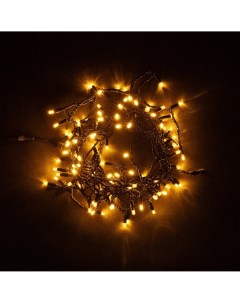 Гирлянда Нить с Колпачком 10м Желтая 24В, LED, Провод Черный ПВХ, IP65 Laitcom