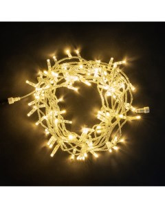Гирлянда Нить с Колпачком 10м Тепло-Белая 24В, LED, Провод Прозрачный ПВХ, IP65 Laitcom