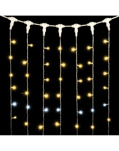 Гирлянда Занавес x м Шампань с Мерцанием Белого Диода, LED, Провод Прозрачный ПВХ, IP54 Laitcom