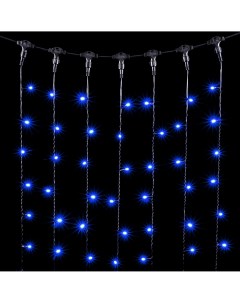 Гирлянда Занавес x м Синий 220В, LED, Провод Черный ПВХ, IP54 Laitcom