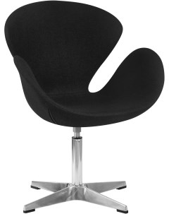 Кресло дизайнерское черная ткань AF9 69A LMO SWAN SWAN цвет сиденья черный AF9 алюминиевое основание Dobrin