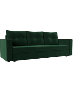 Диван прямой Атланта лайт без стола (велюр зеленый) 112638 Лига диванов