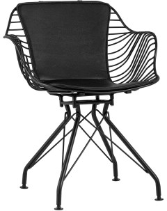 Кресло черное с черной подушкой Stool group