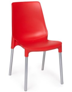 Стул (mod 75) красный/ножки хром (металл/пластик) Tetchair