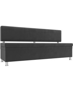 Кухонный прямой диван Стайл (велюр серый) 111643 Лига диванов