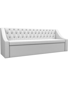 Кухонный прямой диван Мерлин (экокожа белая) 101142 Лига диванов