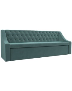 Кухонный прямой диван Мерлин (велюр бирюзовый) 101127 Лига диванов