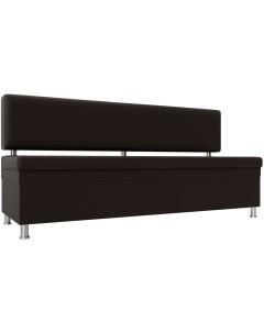 Кухонный прямой диван Стайл (экокожа коричневая) 114510 Лига диванов