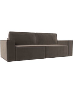 Диван прямой Куба (велюр коричневый) 116213 Лига диванов