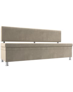 Кухонный прямой диван Стайл (микровельвет бежевый) 114499 Лига диванов