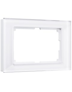 Рамка для двойной розетки белый стекло a051191 Werkel