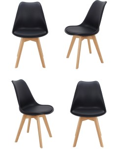 Комплект из 4 х стульев Bon чёрный Eames FR 0024K Bradex home