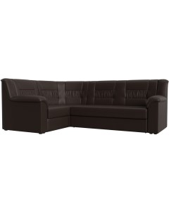 Угловой диван Карелия левый угол (экокожа коричневая) 113364L Лига диванов