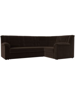 Угловой диван Карелия правый (микровельвет коричневый) 113355 Лига диванов