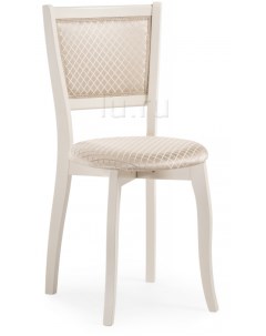 Деревянный стул для кухни глубиной 40 см Валери молочный / ромб 450679 Woodville