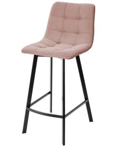 Полубарный стул розовый 15 велюр черный каркас H 66cm 2 шт М-city