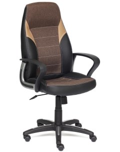 Кресло черный коричневый бронзовый кож зам ткань Tetchair