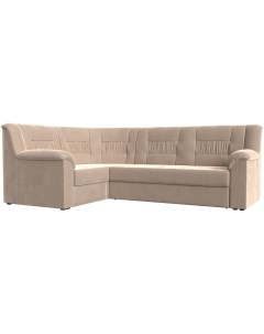 Угловой диван Карелия левый угол (велюр бежевый) 113340L Лига диванов