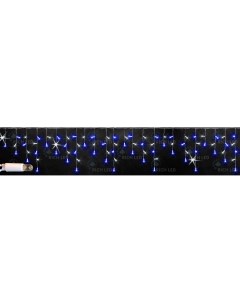 Гирлянда светодиодная Бахрома сине белая с мерцанием 220B LED провод белый IP65 Rich led
